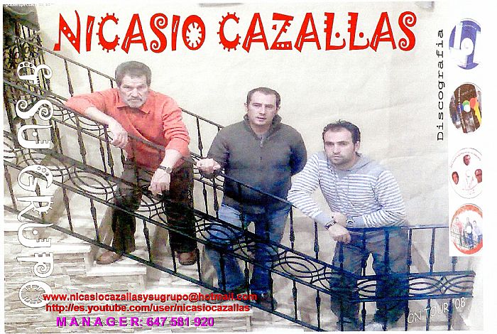 ver + información para la contratacion de NICASIO CAZALLAS Y SU GRUPO artistas de Ciudad Real