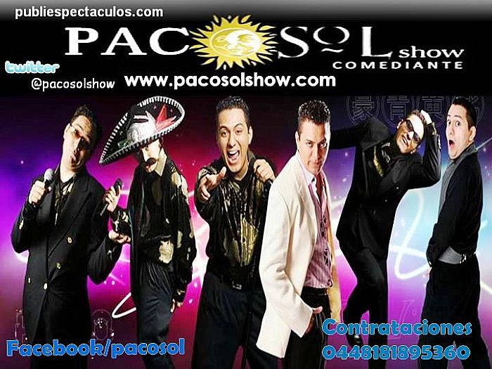 contratacion de artistas PACO SOL SHOW