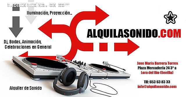 ver + información para la contratacion de ALQUILA SONIDO artistas de Sevilla