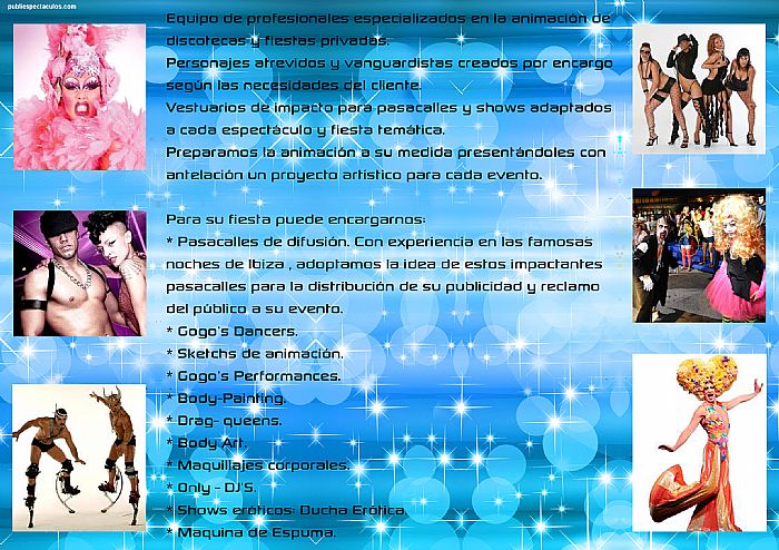 ver + información para la contratacion de JUST SHINE ANIMACIÃ“N NOCTURNA artistas de Murcia
